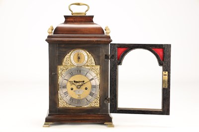Lot THOMAS CHILTON, LONDON. A GEORGE III FRUITWOOD VERGE STRIKING BELL TOP BRACKET CLOCK