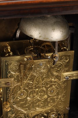 Lot THOMAS CHILTON, LONDON. A GEORGE III FRUITWOOD VERGE STRIKING BELL TOP BRACKET CLOCK