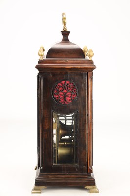 Lot THOMAS CHILTON, LONDON. A GEORGE III FRUITWOOD VERGE STRIKING BELL TOP BRACKET CLOCK