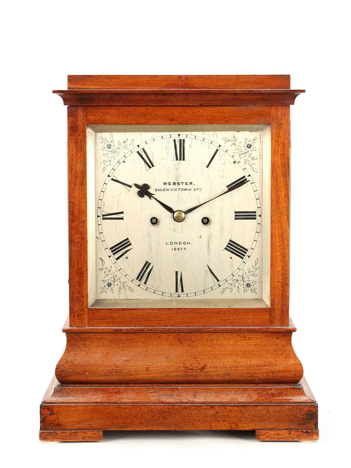 Lot WEBSTER, LONDON. A VICTORIAN MAHOGANY FOUR GLASS DOUBLE FUSEE BRACKET CLOCK