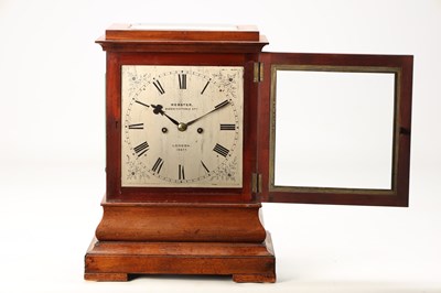 Lot WEBSTER, LONDON. A VICTORIAN MAHOGANY FOUR GLASS DOUBLE FUSEE BRACKET CLOCK