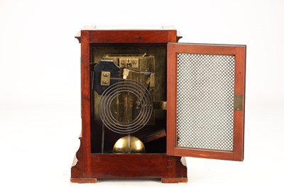 Lot WEBSTER, LONDON. A VICTORIAN MAHOGANY FOUR GLASS DOUBLE FUSEE BRACKET CLOCK