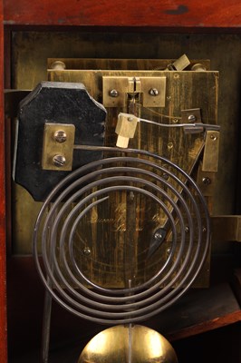 Lot WEBSTER, LONDON. A VICTORIAN MAHOGANY FOUR GLASS DOUBLE FUSEE BRACKET CLOCK