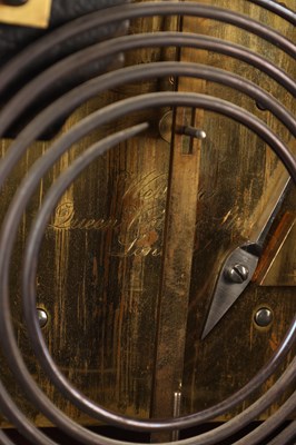 Lot WEBSTER, LONDON. A VICTORIAN MAHOGANY FOUR GLASS DOUBLE FUSEE BRACKET CLOCK