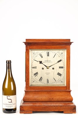 Lot WEBSTER, LONDON. A VICTORIAN MAHOGANY FOUR GLASS DOUBLE FUSEE BRACKET CLOCK