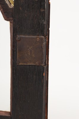 Lot THOMAS LODGE, LONDON. A SMALL GEORGE II FRUITWOOD VERGE PULL QUARTER REPEATING TIMEPIECE BRACKET CLOCK