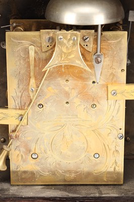 Lot A GEORGE III FIGURED MAHOGANY PAD TOP VERGE BRACKET CLOCK
