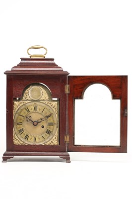 Lot THOMAS HILL, LONDON A GEORGE I VERGE TIMEPIECE BRACKET CLOCK MOVEMENT IN LATER CASE