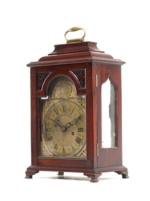 Lot THOMAS HILL, LONDON A GEORGE I VERGE TIMEPIECE BRACKET CLOCK MOVEMENT IN LATER CASE