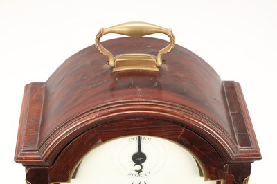 Lot SAMUEL TOULMIN, LONDON. A SMALL GEORGE III ENAMEL DIAL VERGE STRIKING BRACKET CLOCK