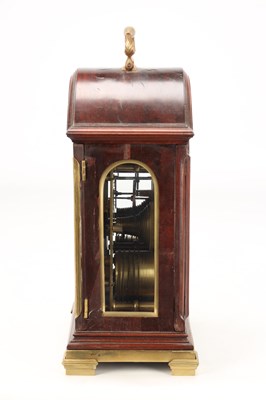 Lot SAMUEL TOULMIN, LONDON. A SMALL GEORGE III ENAMEL DIAL VERGE STRIKING BRACKET CLOCK