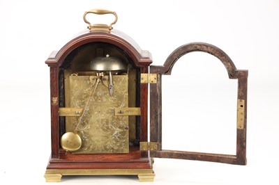 Lot SAMUEL TOULMIN, LONDON. A SMALL GEORGE III ENAMEL DIAL VERGE STRIKING BRACKET CLOCK
