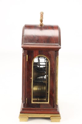 Lot SAMUEL TOULMIN, LONDON. A SMALL GEORGE III ENAMEL DIAL VERGE STRIKING BRACKET CLOCK