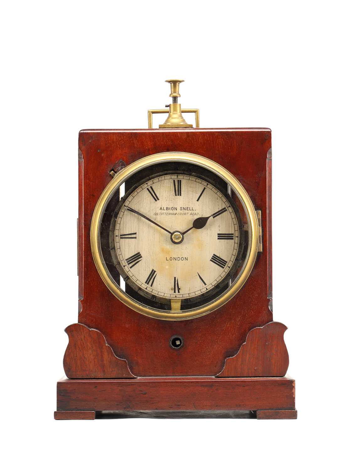 Lot ALBION SNELL, LONDON. AN EARLY 19TH CENTURY MAHOGANY NIGHTWATCHMAN'S TIMEPIECE