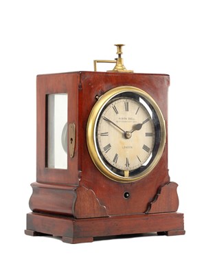 Lot ALBION SNELL, LONDON. AN EARLY 19TH CENTURY MAHOGANY NIGHTWATCHMAN'S TIMEPIECE