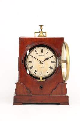 Lot ALBION SNELL, LONDON. AN EARLY 19TH CENTURY MAHOGANY NIGHTWATCHMAN'S TIMEPIECE