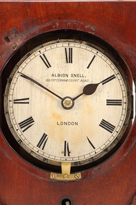 Lot ALBION SNELL, LONDON. AN EARLY 19TH CENTURY MAHOGANY NIGHTWATCHMAN'S TIMEPIECE