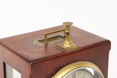 Lot ALBION SNELL, LONDON. AN EARLY 19TH CENTURY MAHOGANY NIGHTWATCHMAN'S TIMEPIECE