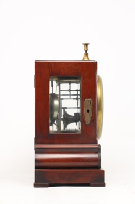 Lot ALBION SNELL, LONDON. AN EARLY 19TH CENTURY MAHOGANY NIGHTWATCHMAN'S TIMEPIECE