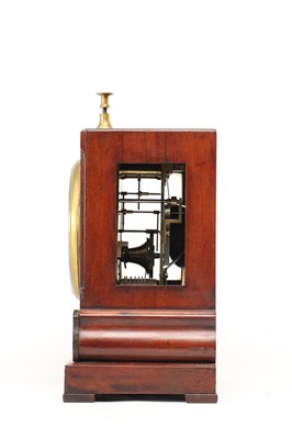 Lot ALBION SNELL, LONDON. AN EARLY 19TH CENTURY MAHOGANY NIGHTWATCHMAN'S TIMEPIECE