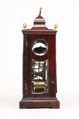 Lot EARDLEY NORTON, LONDON. A GEORGE III FIGURED MAHOGANY VERGE BRACKET CLOCK WITH MOONPHASE