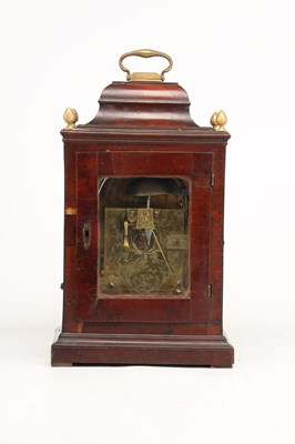 Lot EARDLEY NORTON, LONDON. A GEORGE III FIGURED MAHOGANY VERGE BRACKET CLOCK WITH MOONPHASE