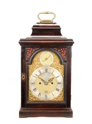 Lot JOHN PRATT, LONDON. A GEORGE III EBONISED VERGE STRIKING BRACKET CLOCK