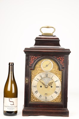 Lot JOHN PRATT, LONDON. A GEORGE III EBONISED VERGE STRIKING BRACKET CLOCK