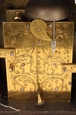 Lot JOHN PRATT, LONDON. A GEORGE III EBONISED VERGE STRIKING BRACKET CLOCK