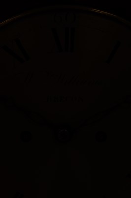 Lot W. WILLIAMS, BRECON. A WELSH REGENCY PAD TOP FIGURED MAHOGANY BRACKET CLOCK
