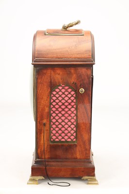 Lot W. WILLIAMS, BRECON. A WELSH REGENCY PAD TOP FIGURED MAHOGANY BRACKET CLOCK
