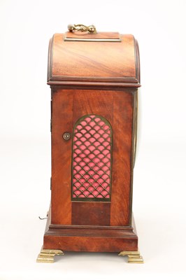 Lot W. WILLIAMS, BRECON. A WELSH REGENCY PAD TOP FIGURED MAHOGANY BRACKET CLOCK