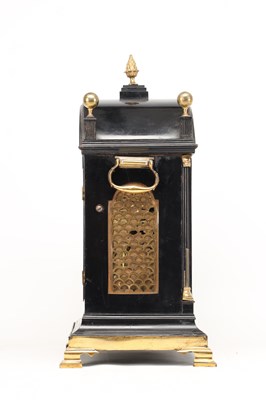 Lot KENTISH & HAYNES, LONDON. A GEORGE III EBONISED TRIPLE FUSEE MUSICAL BRACKET CLOCK CHIMING ON FOURTEEN BELLS