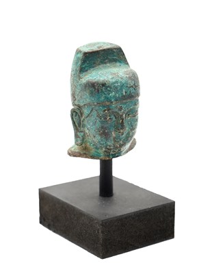 Lot A 19TH/20TH CENTURY CAMBODIAN BRONZE BUDDHA HEAD