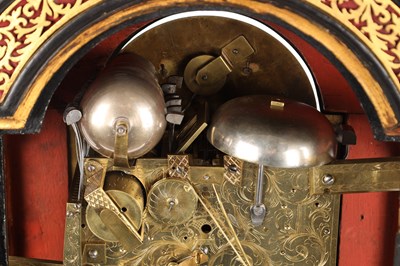 Lot 119 - RICHARD VICK, LONDON. A GEORGE II EBONISED MUSICAL BRACKET CLOCK
