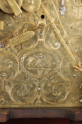Lot 119 - RICHARD VICK, LONDON. A GEORGE II EBONISED MUSICAL BRACKET CLOCK