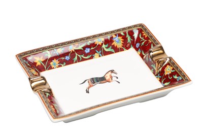Lot A FRENCH HERMES PARIS PORCELAIN ASH TRAY