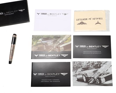 Lot A TIBALDI FOR BENTLEY AT BROOKLANDS STERLING SILVER FOUNTAIN PEN NO. 207/550