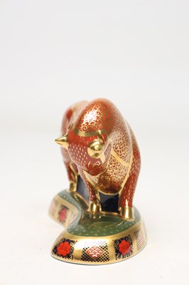 Lot A LIMITED EDITION ROYAL CROWN DERBY HARRODS IMARI BULL NO. 328