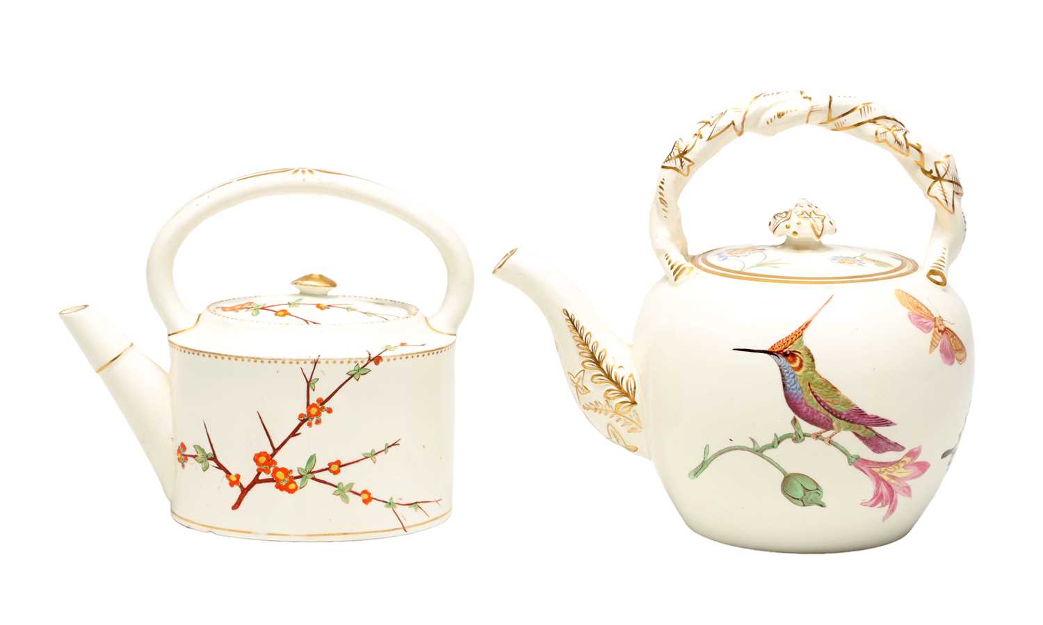 Lot TWO LATE 19TH CENTURY WEDGWOOD TEAPOTS