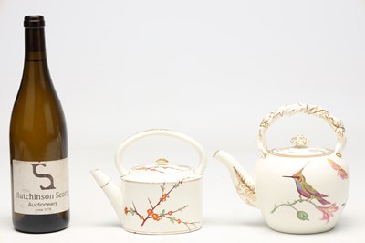 Lot TWO LATE 19TH CENTURY WEDGWOOD TEAPOTS