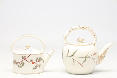 Lot TWO LATE 19TH CENTURY WEDGWOOD TEAPOTS