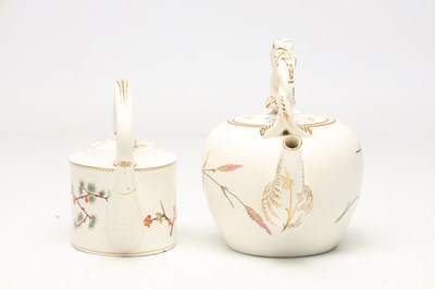 Lot TWO LATE 19TH CENTURY WEDGWOOD TEAPOTS