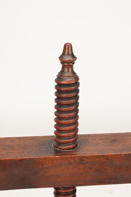 Lot AN 18TH CENTURY WALNUT AND ELM BOOK PRESS