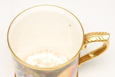 Lot A 20TH CENTURY ROYAL WORCESTER FRUIT PAINTED MUG BY STEPHEN WESTON