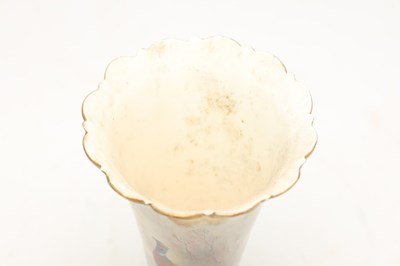 Lot JAMES STINTON AN EARLY 20TH CENTURY ROYAL WORCESTER PORCELAIN PEDESTAL VASE