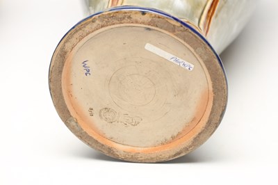 Lot A PAIR OF LATE 19TH/EARLY 20TH CENTURY ROYAL DOULTON LAMBETH STONEWARE VASES BY ELIZA SIMMANCE