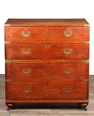 Lot A 19TH CENTURY CAMPHORWOOD CAMPAIGN CHEST