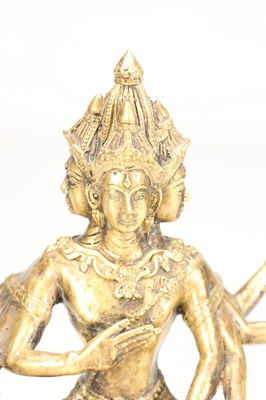 Lot AN 18TH/20TH CENTURY THAI GILT BRONZE BRAHMA FIGURE