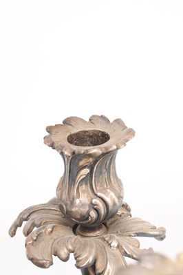 Lot AN ART NOUVEAU SILVER PLATED FIVE-LIGHT CANDELABRUM